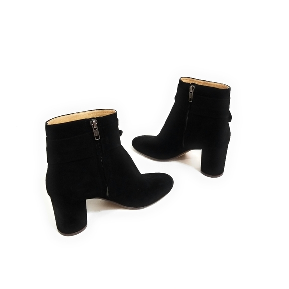 MADEWELL The Esme Black Suede Bow Booties Size 7.5 - Picture 7 of 13